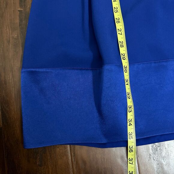 REBECCA TAYLOR Royal Blue Sheath Mini Dress Sheer Accent Cut-Out Back NWOT - Picture 12 of 12